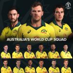 Confirm Australia World cup Squad of 15 men