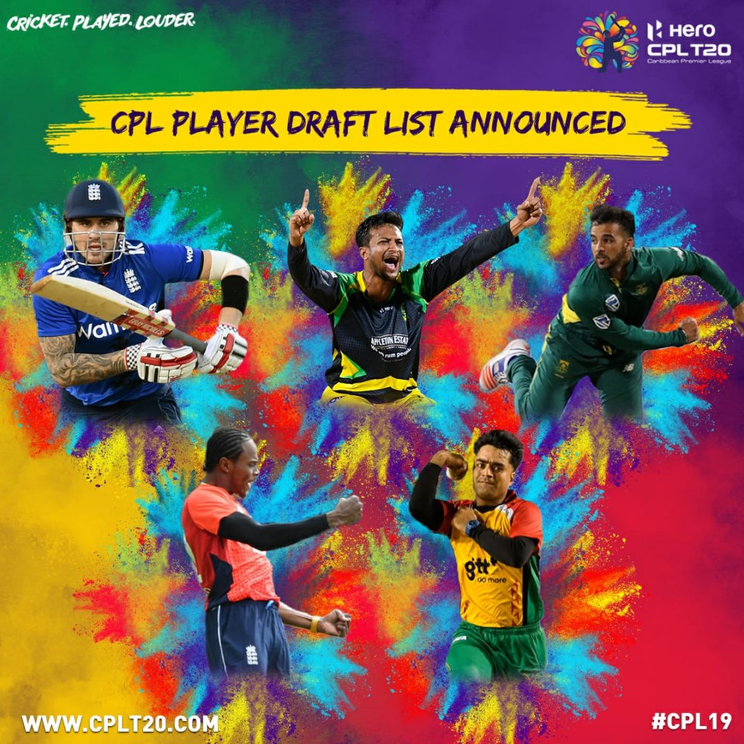 CPL 2019 players draft