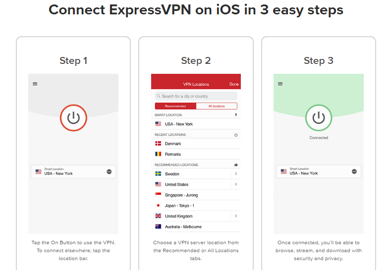 How to Connect ExpressVPN on IOS Iphone Ipad device 3 easy steps