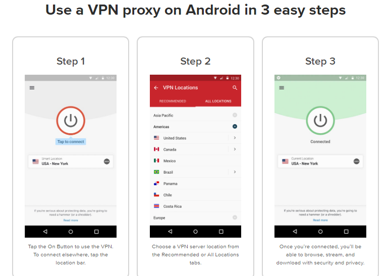 How to Use ExpressVPN proxy on Android Three easy steps