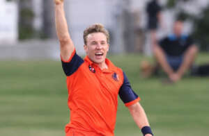 Logan Van Beek smashed six boundries in super over as NED beat WI in record chase